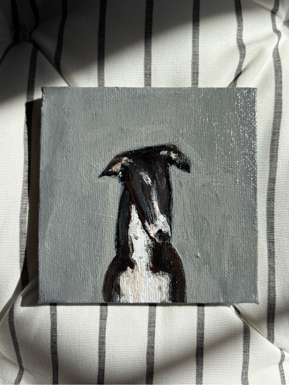 Hand Painted Mini Acrylic Dog Painting